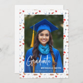 Elegant Medisch Verpleegkundige Script Foto Afstud Aankondiging (Voorkant / Achterkant)