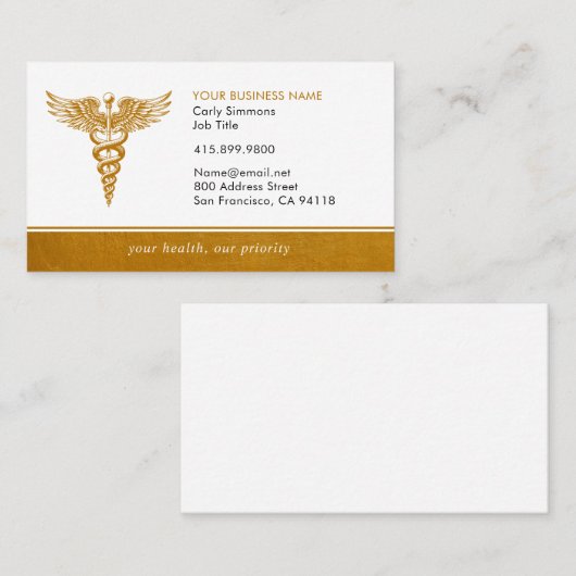 Elegant medisch visitekaartje (Voorkant / Achterkant)