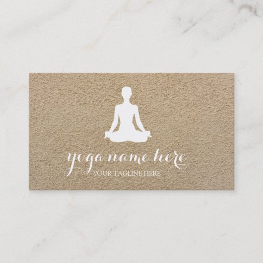 Elegant Meditation Om Logo Yoga Visitekaartje (Voorkant)