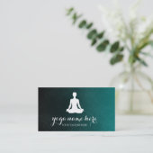 Elegant Meditation Om Logo Yoga Visitekaartje (Staand voorkant)