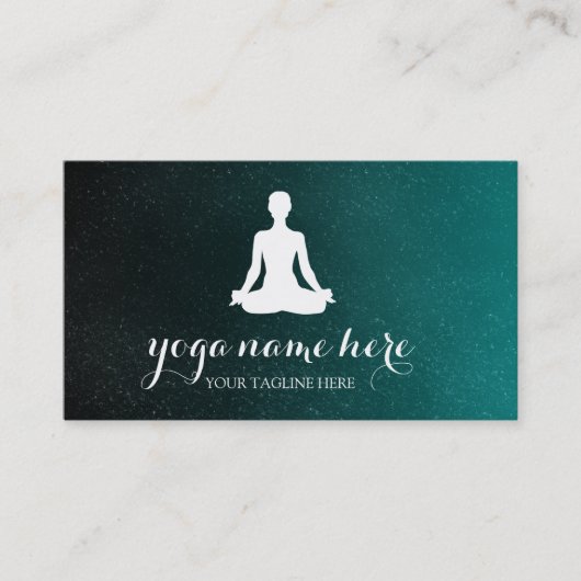 Elegant Meditation Om Logo Yoga Visitekaartje (Voorkant)