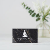 Elegant Meditation Om Logo Yoga Visitekaartje (Staand voorkant)