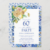 Elegant Mediterraan 60e Verjaardagsfeestje Citroen