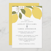 Elegant mediterraan citroenthema kaart (Voorkant / Achterkant)