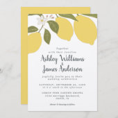 Elegant mediterraan citroenthema kaart (Voorkant / Achterkant)