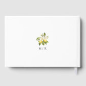Elegant Mediterraan Lemon bruiloft gastenboek (Achterkant)