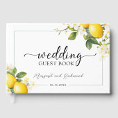 Elegant Mediterraan Lemon bruiloft gastenboek (Voorkant)