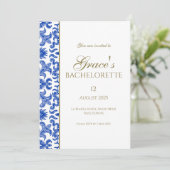 Elegant Mediterraan vrijgezellenfeest Kaart (Staand voorkant)