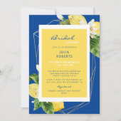 Elegant Mediterranean Blue & Yellow Vrijgezellenfe Kaart (Voorkant)