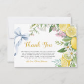 Elegant Mediterranean Bridal Shower Thank You Card Bedankkaart (Voorkant)