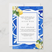 Elegant Mediterranean Floral No Parents Wedding in Kaart (Voorkant)