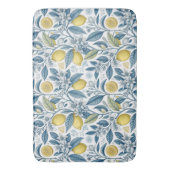 Elegant Mediterranean Lemon Botanical Navy Badmat (Voorkant Verticaal)