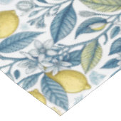 Elegant Mediterranean Lemon Botanical Navy Tafelkleed (Gekanteld)