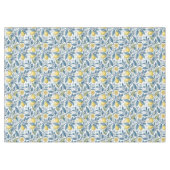Elegant Mediterranean Lemon Botanical Navy Tafelkleed (Voorkant (Horizontaal))
