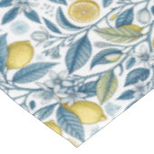 Elegant Mediterranean Lemon Botanical Navy Tafelkleed (Gekanteld)
