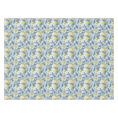 Elegant Mediterranean Lemon Botanical Navy Tafelkleed (Voorkant (Horizontaal))