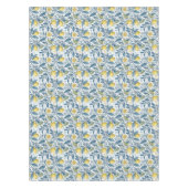 Elegant Mediterranean Lemon Botanical Navy Tafelkleed (Voorkant)