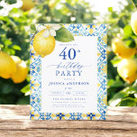 Elegant Mediterranean Lemon Floral 40th Birthday Flyer<br><div class="desc">Vier in stijl met een elegante mediterrane citroenbloem verjaardagsuitnodiging. Met levendige gele citroenen en weelderig groen gebladerte, roept dit ontwerp de charme van de Middellandse Zee op, perfect voor een zonnig en verfijnd evenement. De ingewikkelde bloemaccenten voegen een frisse, uitnodigende toets toe, terwijl elegante typografie een gevoel van verfijning brengt....</div>