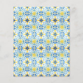 Elegant Mediterranean Lemon Floral 50th Birthday Flyer (Achterkant)