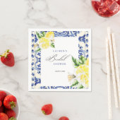 Elegant Mediterranean Lemon Floral Bridal Shower Servet (Insitu)
