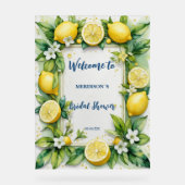 Elegant Mediterranean Lemon Floral Vrijgezellenfee Acryl Bord (Voorkant)
