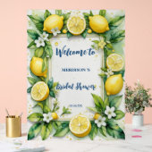 Elegant Mediterranean Lemon Floral Vrijgezellenfee Acryl Bord (Huwelijk)