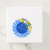 Elegant Mediterranean Lemon Floral Vrijgezellenfee Bedankjes Labels (In situ)