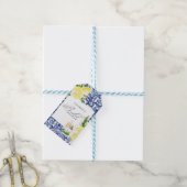 Elegant Mediterranean Lemon Floral Vrijgezellenfee Cadeaulabel (Met Touw)