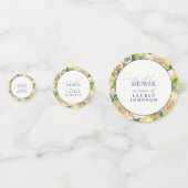 Elegant Mediterranean Lemon Floral Vrijgezellenfee Confetti (Voorkanten)