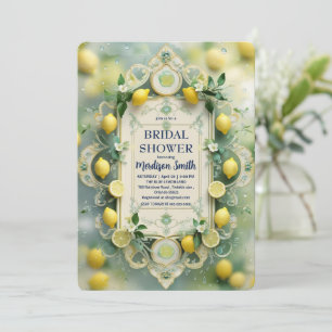 Elegant Mediterranean Lemon Floral Vrijgezellenfee Kaart