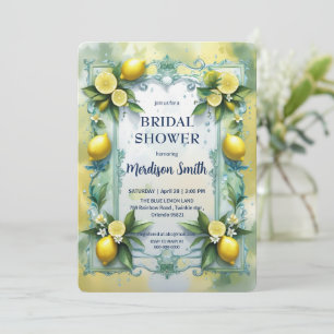 Elegant Mediterranean Lemon Floral Vrijgezellenfee Kaart