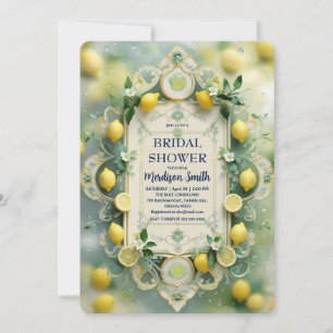 Elegant Mediterranean Lemon Floral Vrijgezellenfee Save The Date