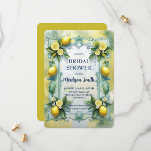 Elegant Mediterranean Lemon Floral Vrijgezellenfee Save The Date