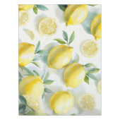 Elegant Mediterranean Lemon Floral Vrijgezellenfee Tafelkleed (Voorkant)