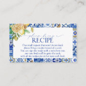 Elegant Mediterranean Lemon, gelieve een ontvanger Informatiekaartje (Voorkant)