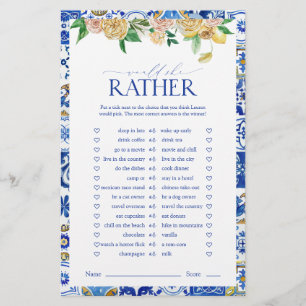 Elegant Mediterranean Lemon Vrijgezellenfeest Game