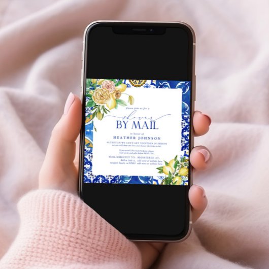 Elegant Mediterranean Lemon Vrijgezellenfeest Mail Kaart