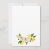 Elegant Mediterranean Lemons Verloving Kaart (Achterkant)