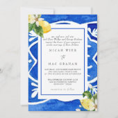 Elegant Mediterranean Wedding Invitation Kaart (Voorkant)
