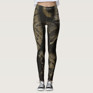 Elegant Medusa Snakes Luxury Art Leggings
