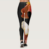 Elegant meerkleurig gekookt Iris Germanica Leggings (Achterkant)