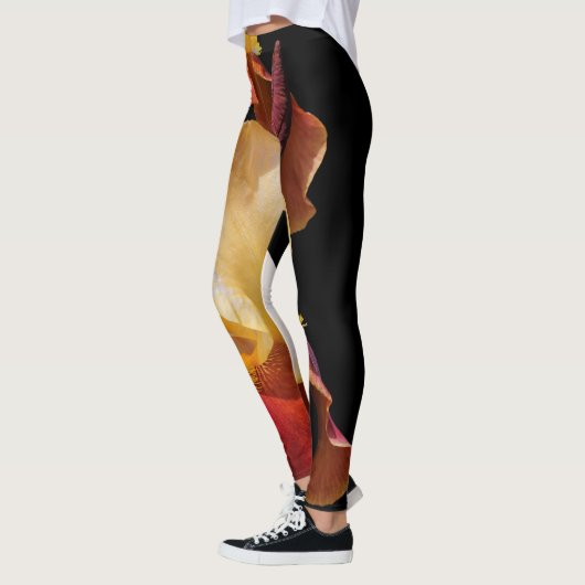 Elegant meerkleurig gekookt Iris Germanica Leggings (Links)