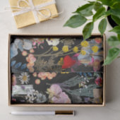 Elegant meerkleurige wildbloem Collage Tissuepapier (Geschenk)