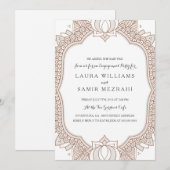 Elegant Mehndi Bruiloft Verlovingsfeest Kaart (Voorkant / Achterkant)