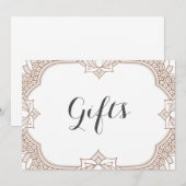 Elegant Mehndi Gifts Sign (Voorkant / Achterkant)