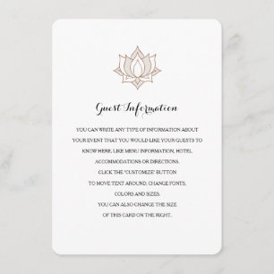 Elegant Mehndi Insert-kaarten Informatiekaartje