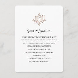 Elegant Mehndi Insert-kaarten Informatiekaartje