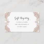 Elegant Mehndi Registry Kaarten (Achterkant)