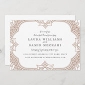 Elegant Mehndi Rehearsal Dinner Kaart (Voorkant / Achterkant)