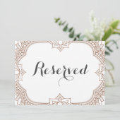 Elegant Mehndi Reserved Sign (Staand voorkant)